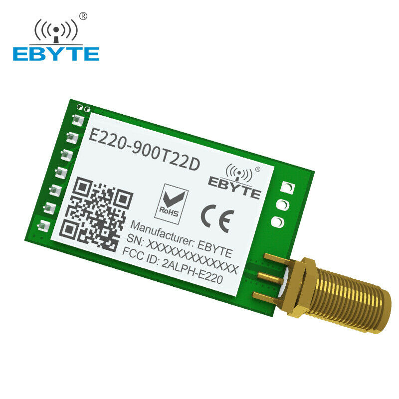 LLCC68 868MHz 915MHz LoRa Wireless Serial Port Module Smart Sensor E220-900T22D