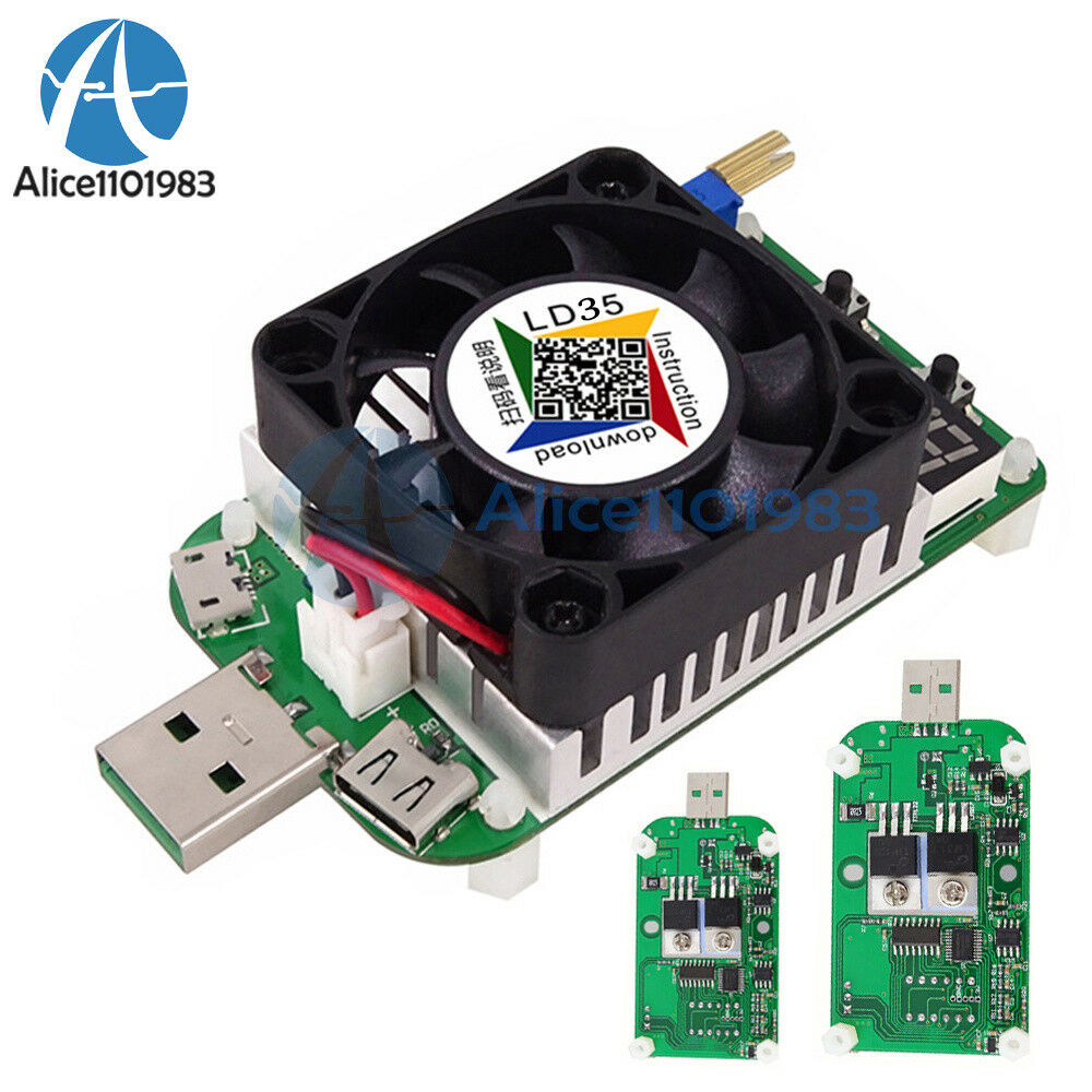 5A 35W LD35 Electronic Load Resistor USB Interface Test Discharge Battery Tester