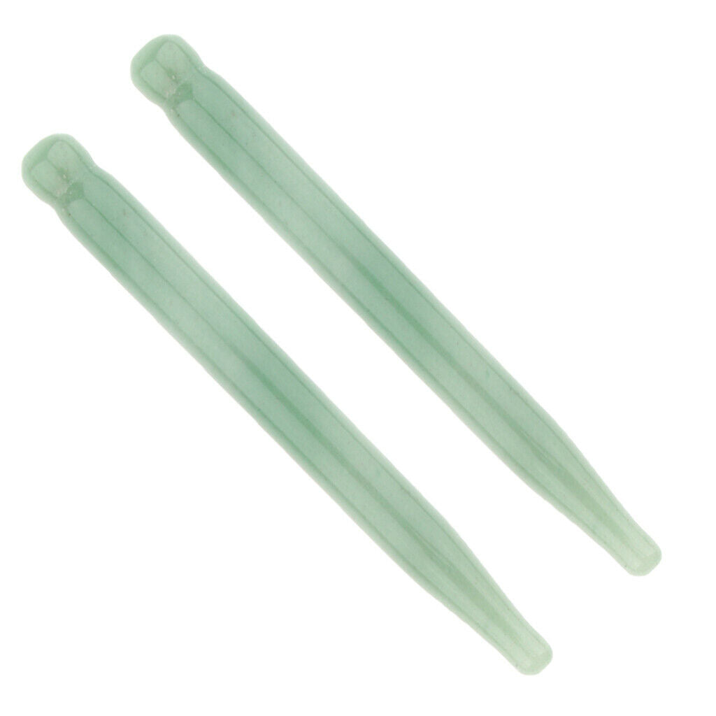 2 Pcs Jade Guasha Acupuncture Points Massage