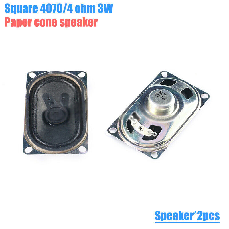 2pcs Small speaker square4070/4 ohm 3W/Paper cone speaker spare parts 40*17mm