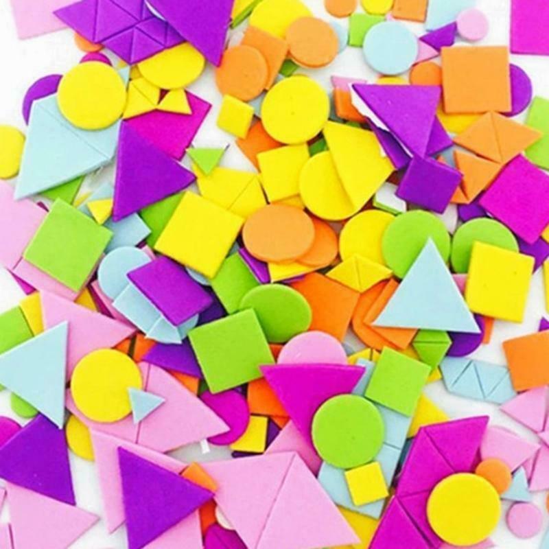 Geometric EVA Self-adhesive Foam Sponge Stickers 150PCS/Bag for Kindergarten