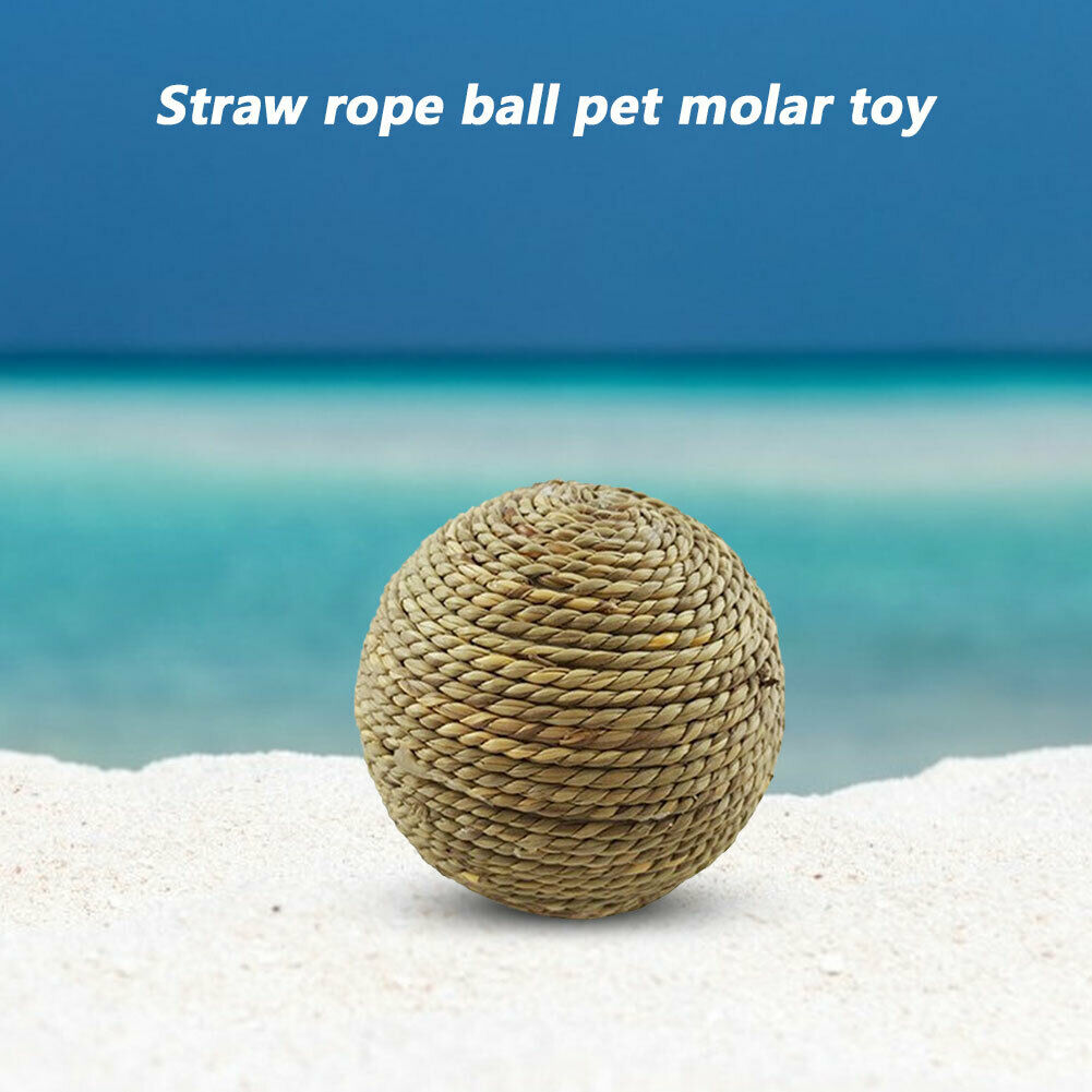 4pcs Hamster Rabbit Chewing Grass Ball Small Pet Teeth Clean Molar Ball Set