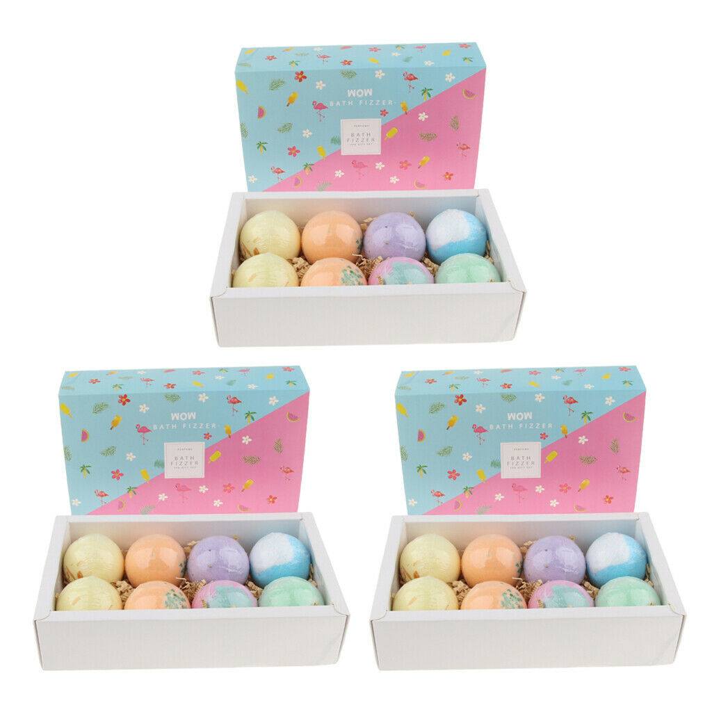 24x Women Men Bubble Bath Bomb Balls Set Hydrating Spa Shower Bath Fizzies