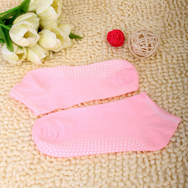 2 Pairs Women Non Slip Massage Granule Yoga Socks - Pink
