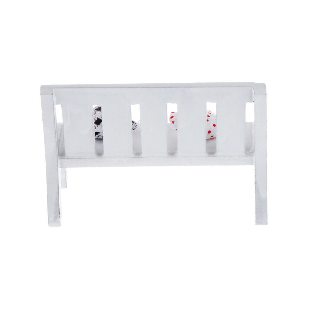 Modern Simple Mini Wooden Bench with Cushions Table Ornament Creative Gift