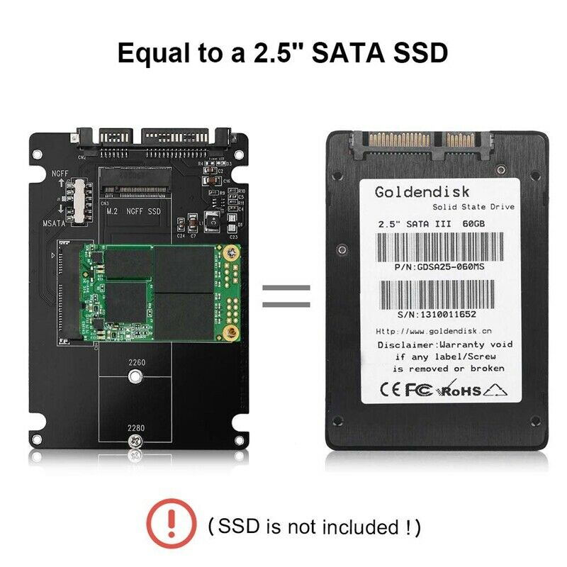 M.2 NGFF or MSATA to SATA 3.0 Adapter USB 3.0 to 2.5 SATA Hard Disk 2 in 1 ConK4