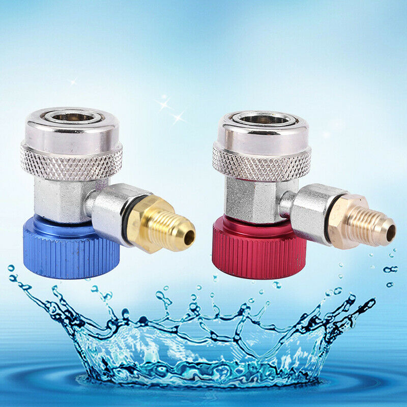 2PCS R134A High Low Quick Coupler Connector Adapters Type AC Manifold GaugeY1