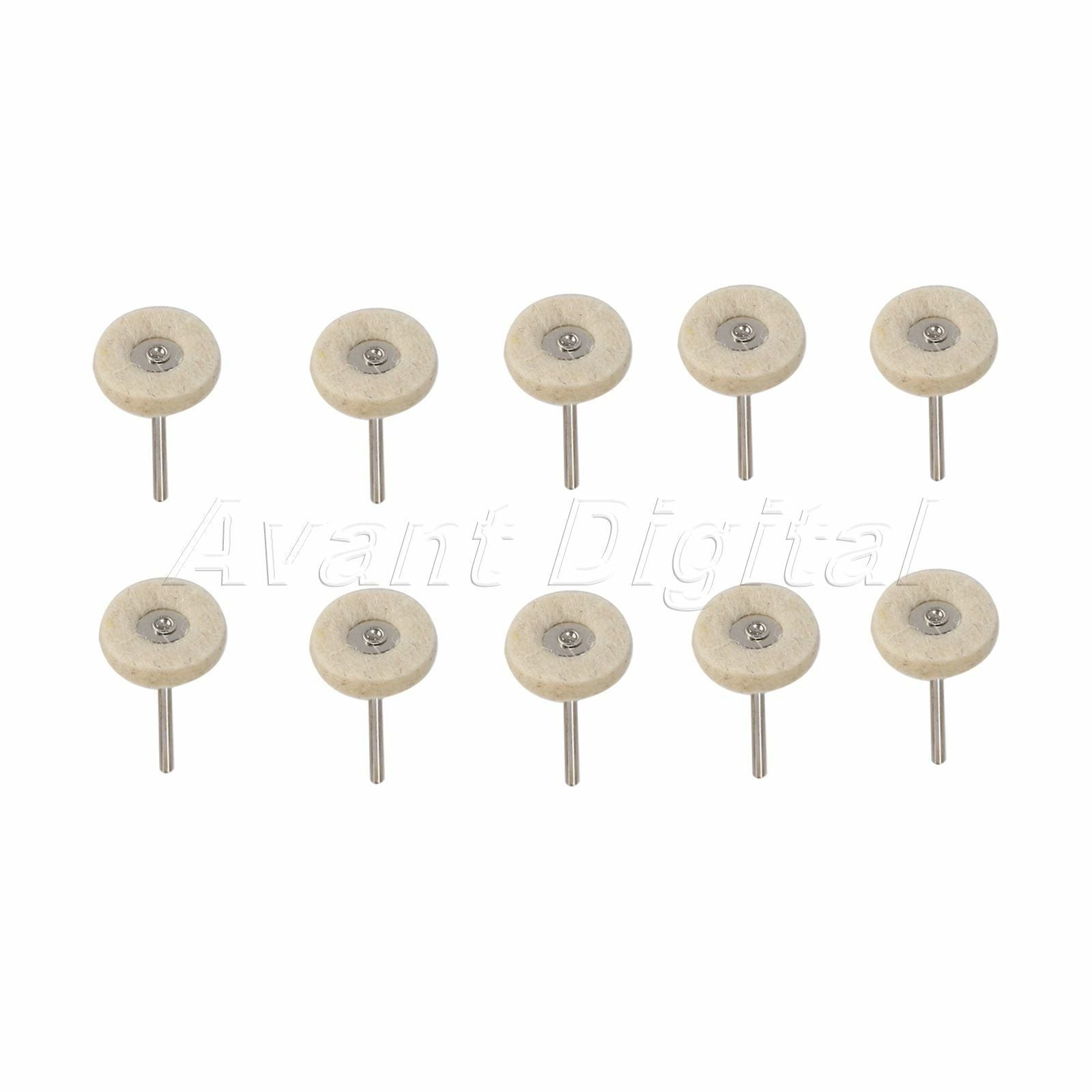 10PCS Buffing Drill Wool Felt Grinder Polish Wheel Pad Brushes For Rotary Tool