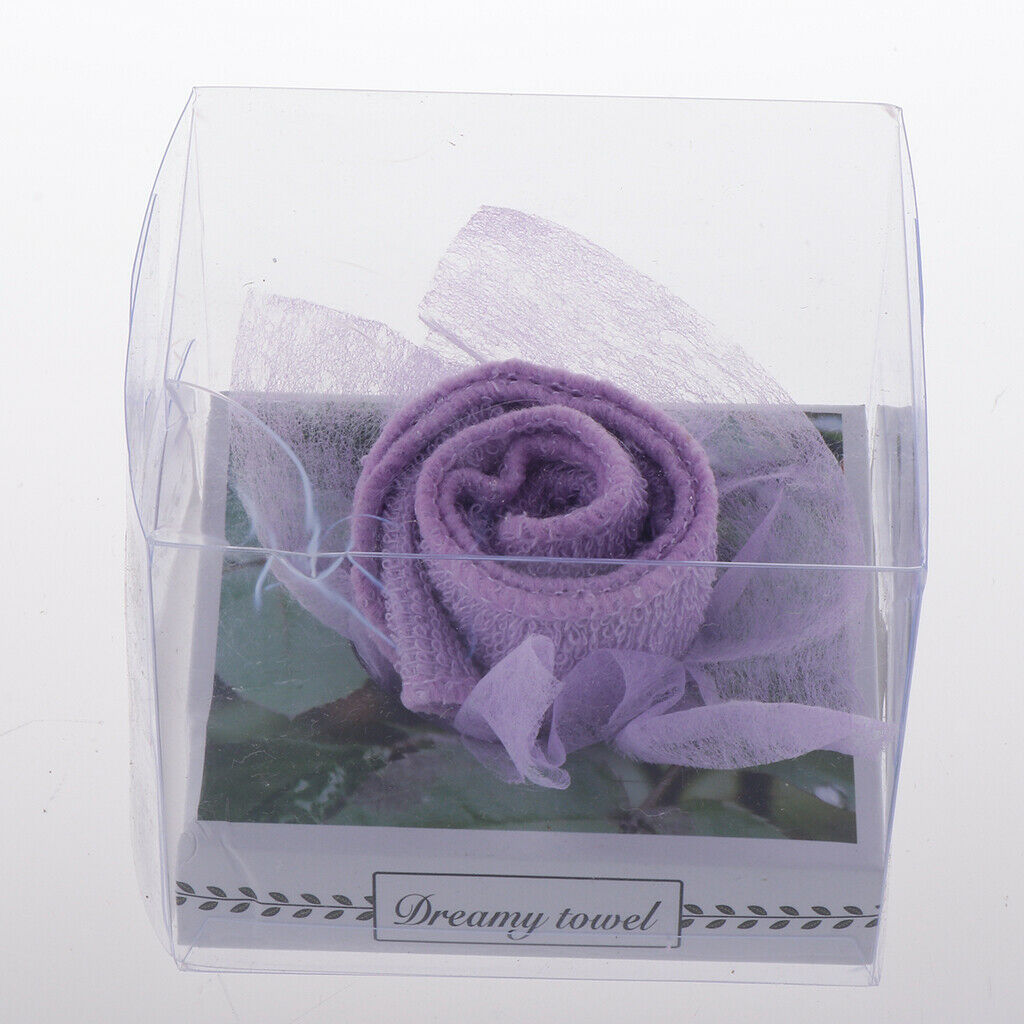 Rose Flower Towel Washcloths Wedding Birthday Gift Thank You Guest Favor