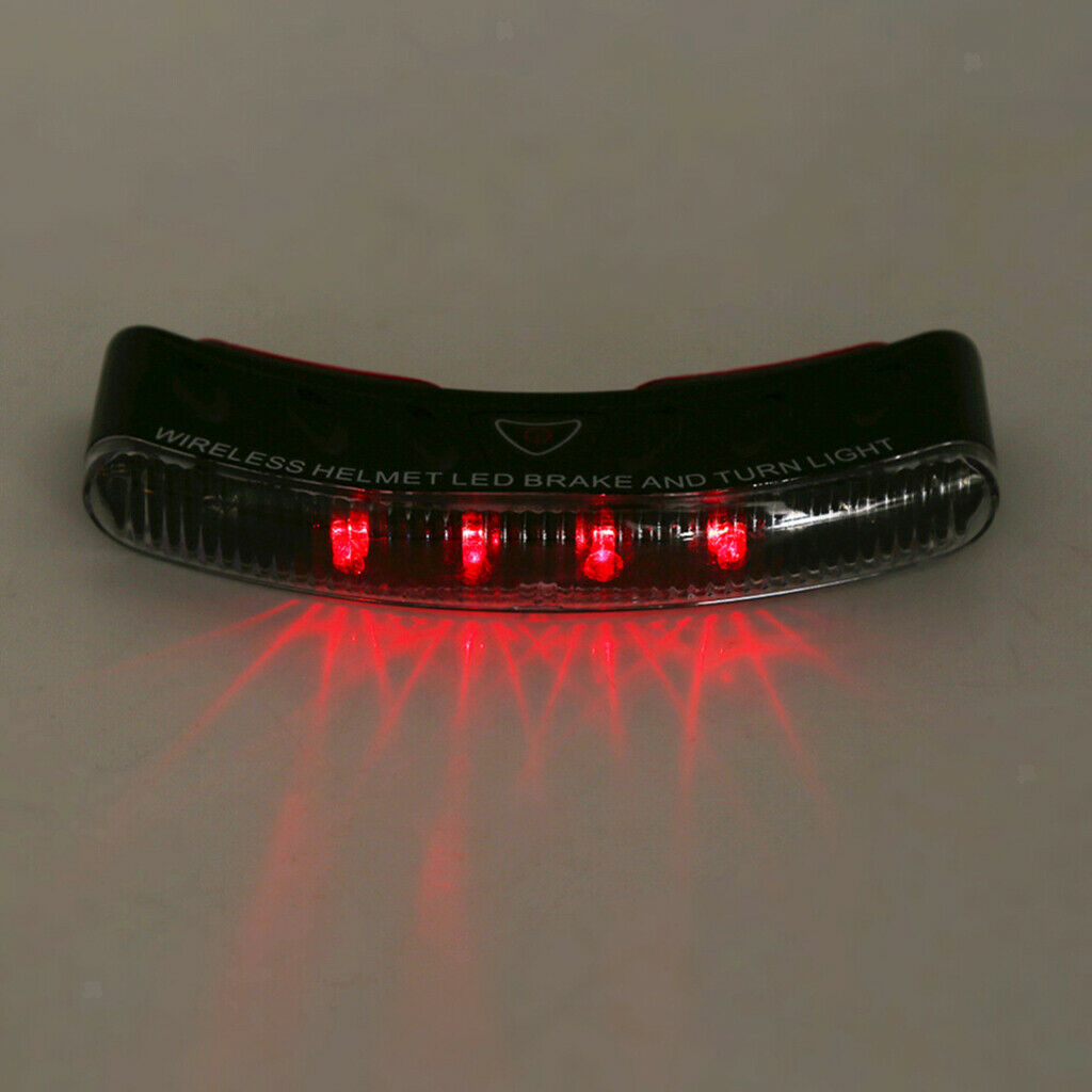 12V Wireless Motorcycle Helmet LED Brake Turn Signal Light Lamp Strip