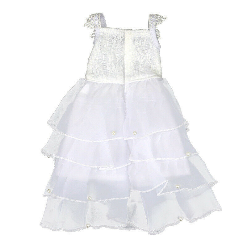 Lovely Princess Wedding Dress for 18inch Girl Dress Up Accs White