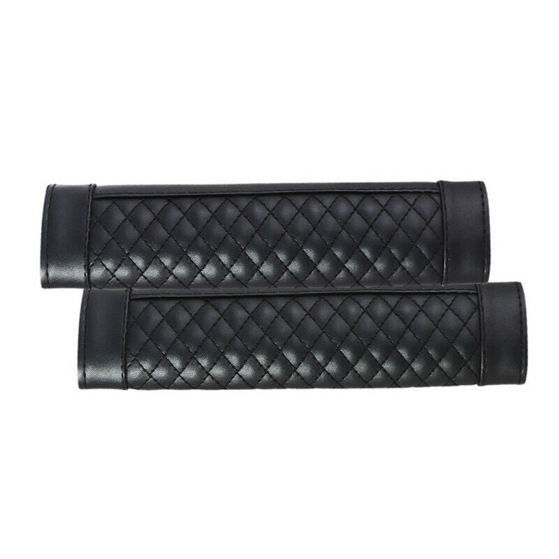 2PCS Car Safety Seat Belt Shoulder Pad Cover Auto Cushion Harness Pad PU Leather