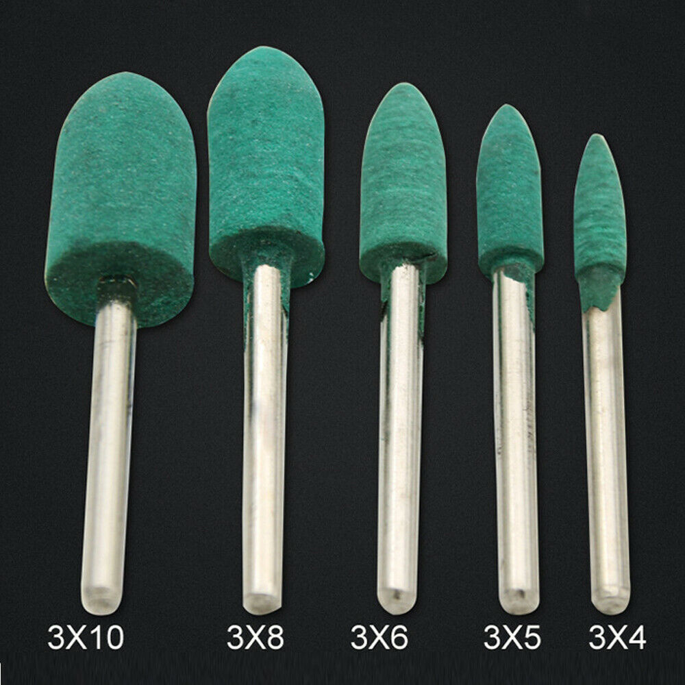 100pcs Shank Rubber Head Abrasive Grinding Mounted Point Polishing Rotary Tools