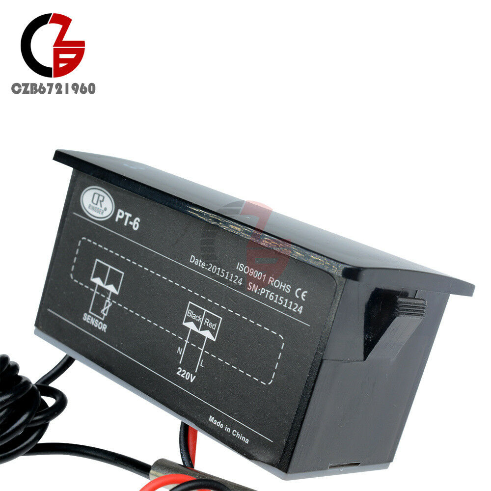 220V PT-6 Thermometer -50℃~+110℃ LED Digital Display Temperature Meter Aquarium
