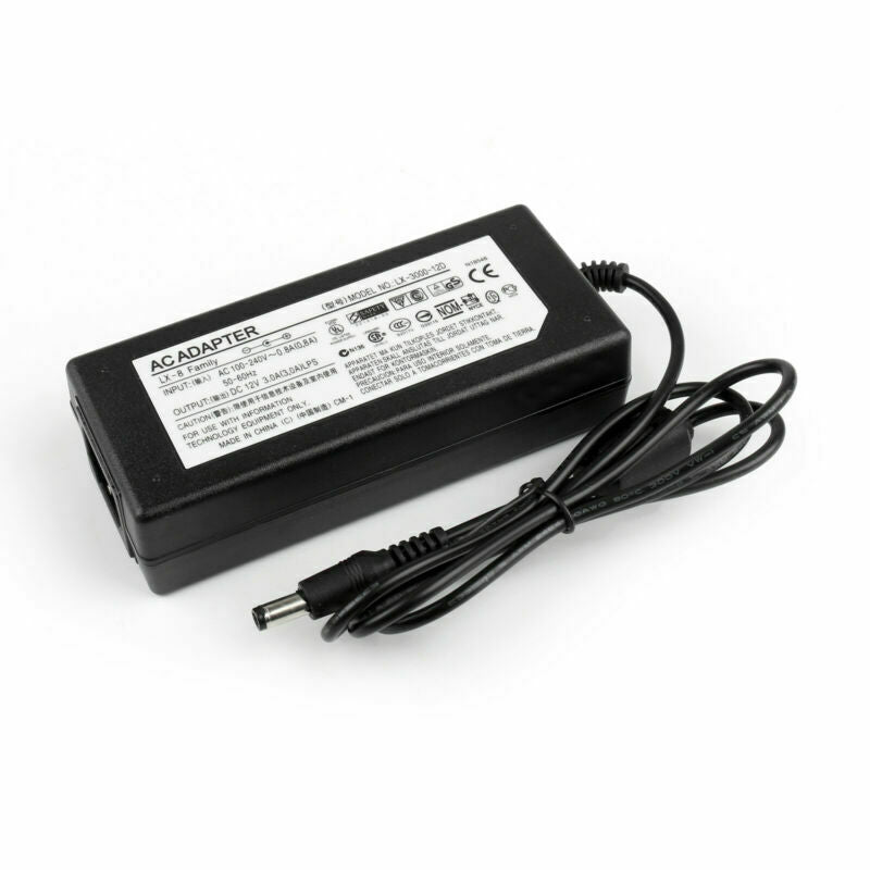 1Set 12V Laptop Adapter +EU Plug Power Supply Adapter Cable For CCTV Security