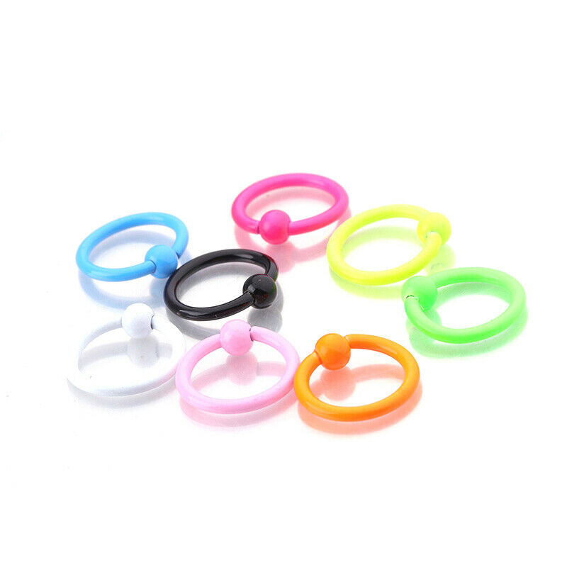 8Pcs Closer Ring Nose Lip Ring Ear Helix Cartilage Piercing Jewel.l8