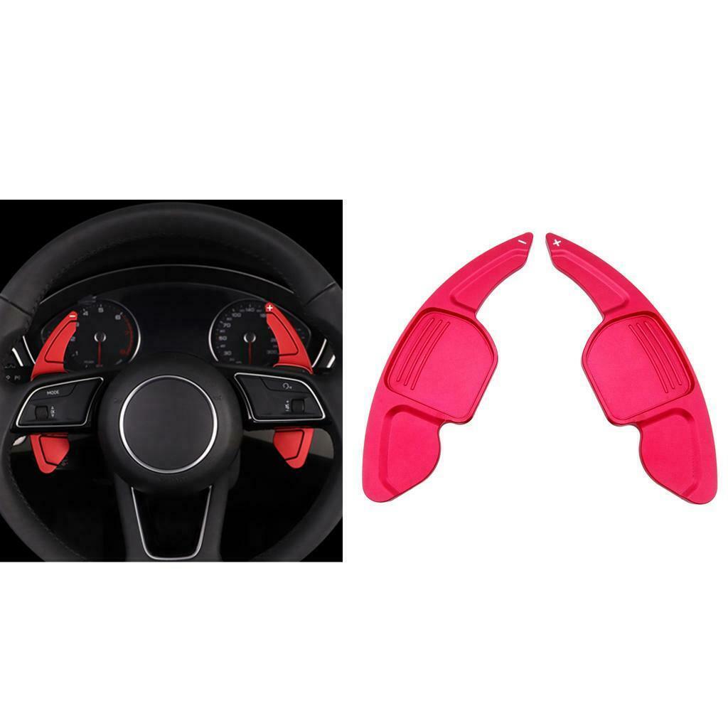 1Pairs Shift Paddle Shifter Extension fit for Audi A3 A4L A5 A6 A7 A8 S5 Q5 Red