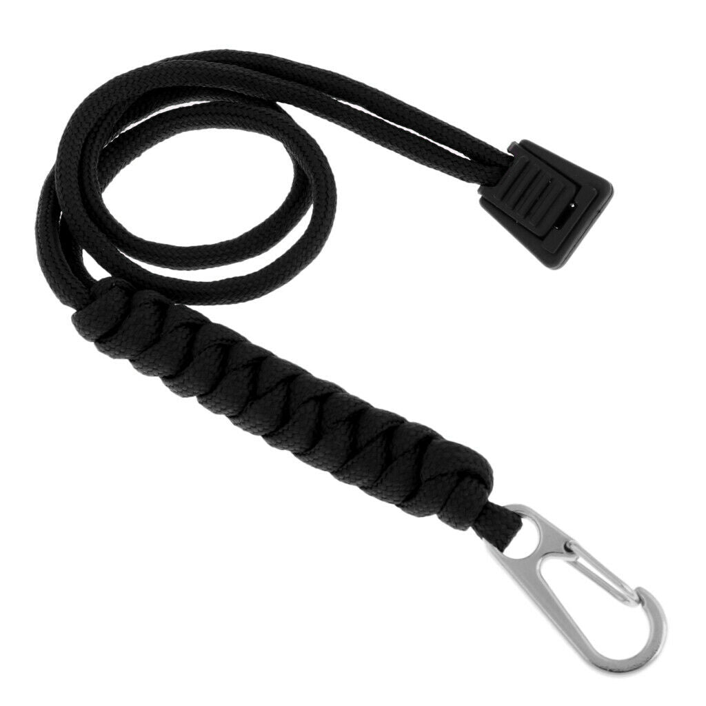 Keychain Hook Belt Metal Carabiner Webbing Buckle Clip + Paracord Lanyard Rope