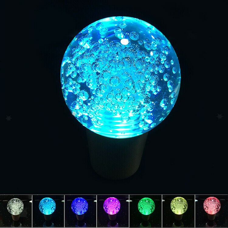 Universal Touch Activated Crystal Ball Shape LED 7 Colors Shift Knob 55mm