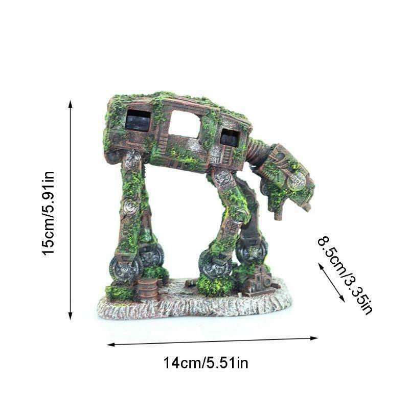 Autobot Robot Dog Shape Aquarium Landscape Decorations Simulation Fish Tank Pet