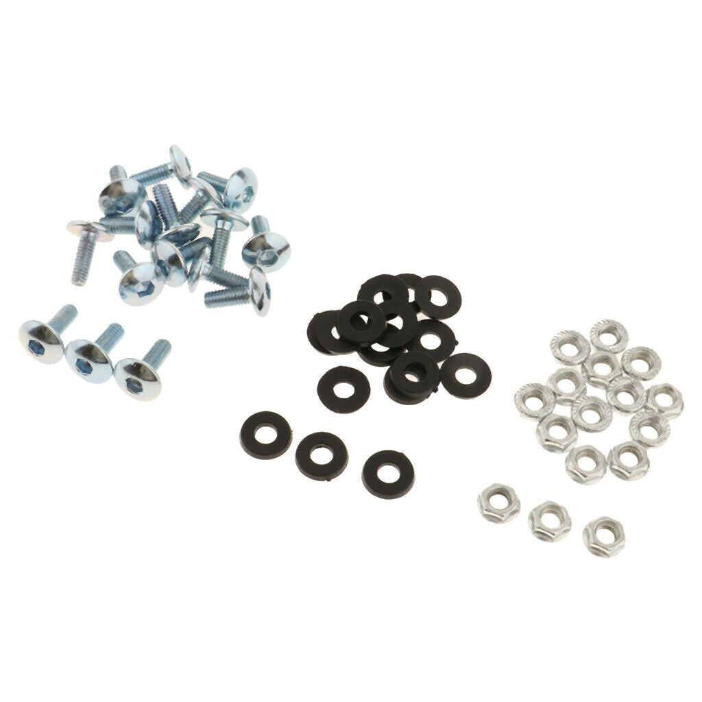 Set of 16 Motorcycle Fender Bolts Washer Nuts Screws Kit