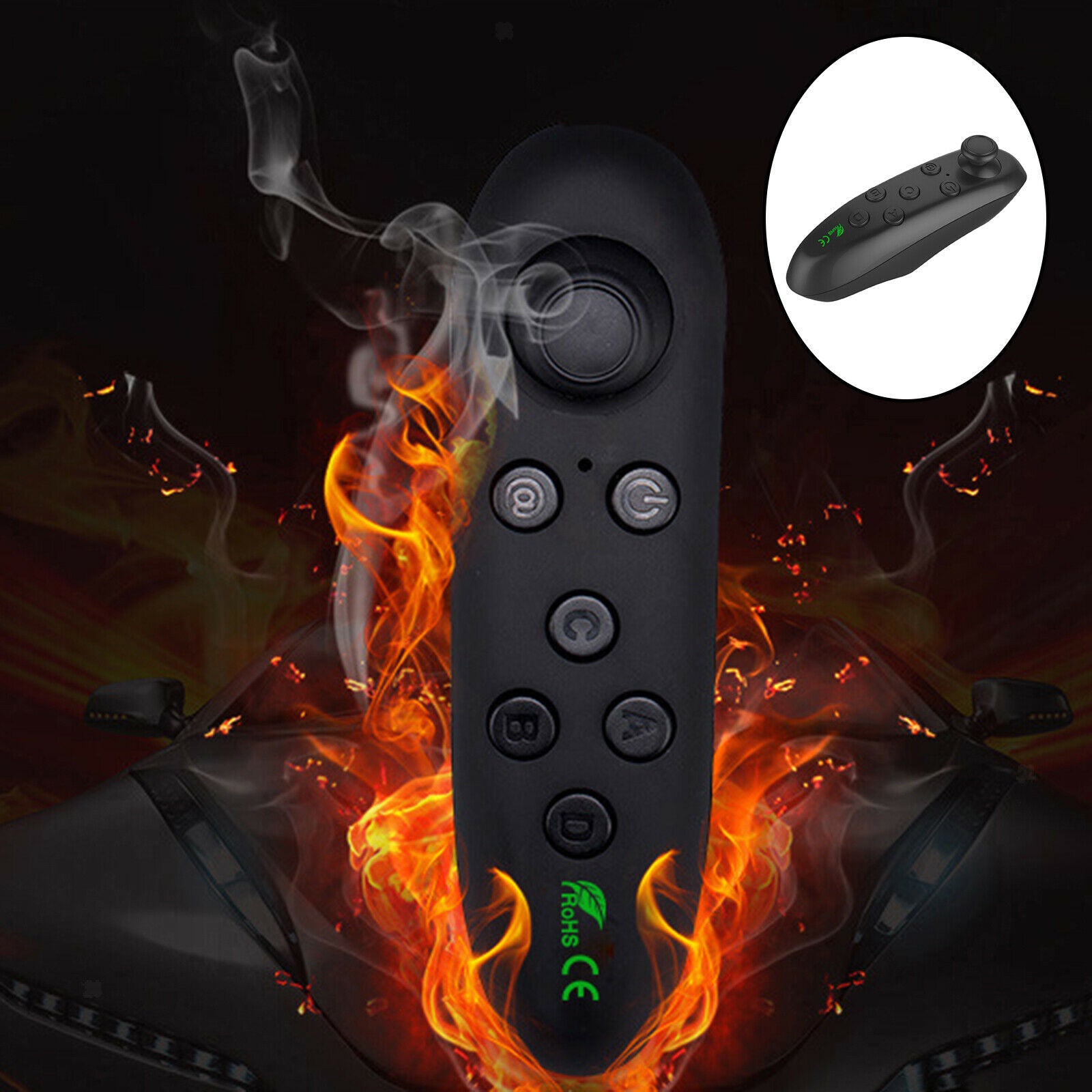 Mini Game Joystick Gamepad Remote For Film Selfie Mouse Tablet Laptop black