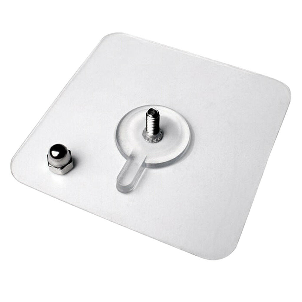 Adhesive Wall Mounted Hook Nails Screws towel bath robe keys Holder 4mm