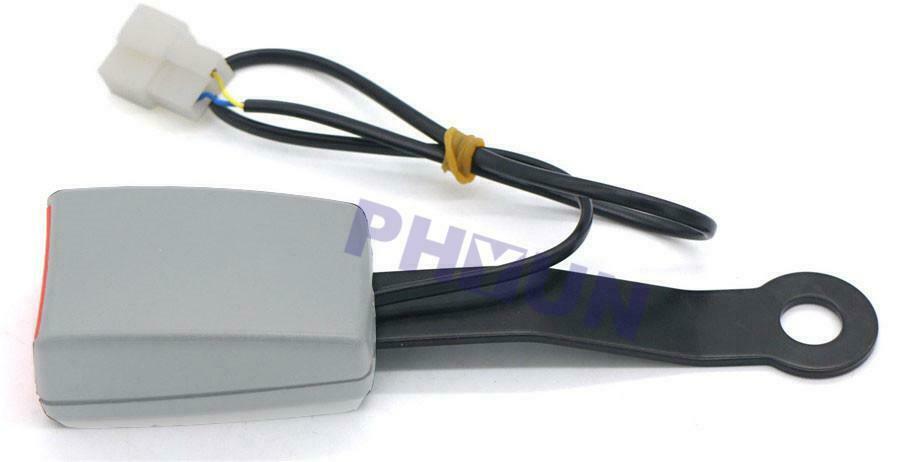 Grey 7/8 " Camlock Auto Car Front Seat Belt Lock Buckle with Warning Cable