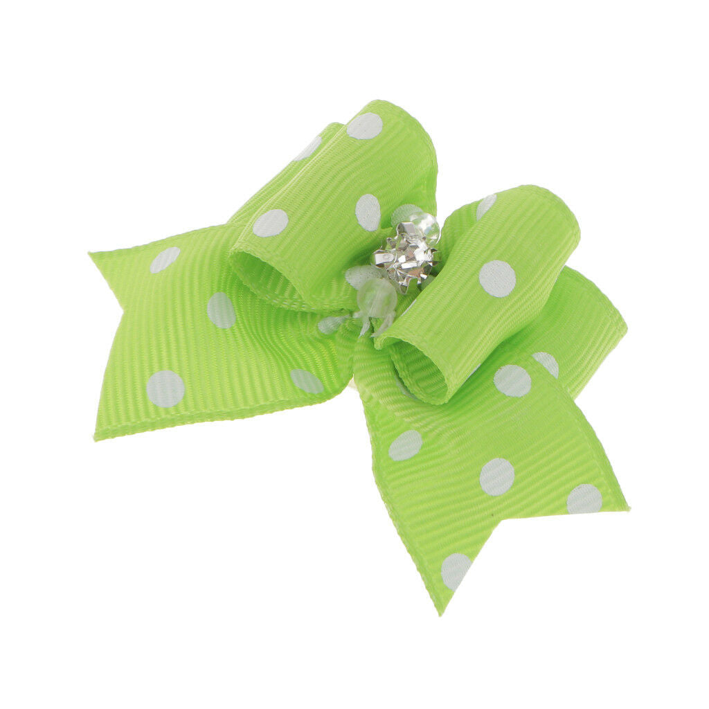 10pcs Pet Dog Puppy Cat Flower Headdress Hair Ribbon Bows with Rubber Band