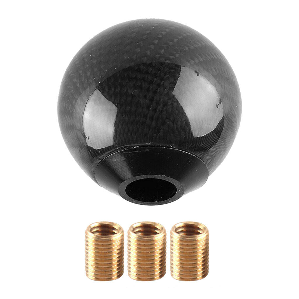 Carbon Fiber Car Manual Gear Shift Knob Shifter Lever Cover Universal Black