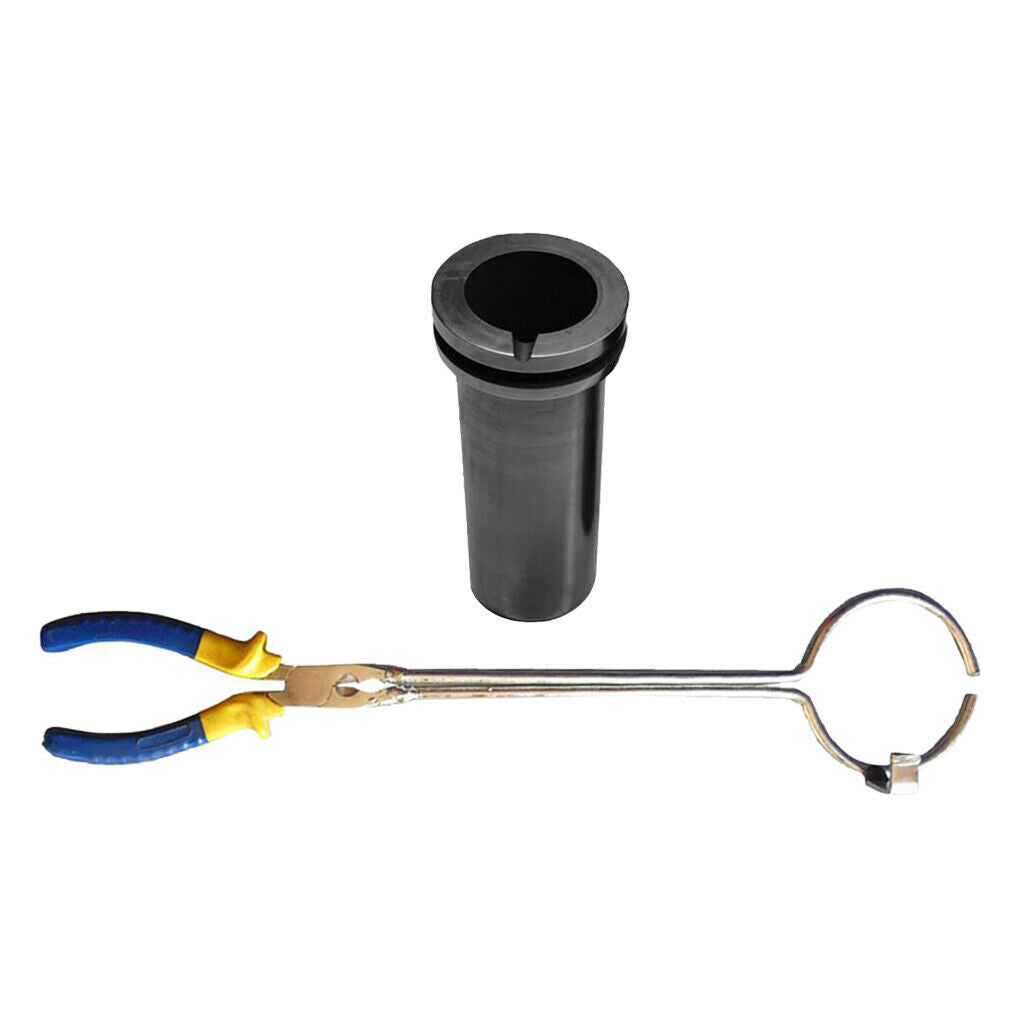 1 Set 2kg Graphite Crucible+Tongs Foundry Crucible Cup Torch Casting Cup