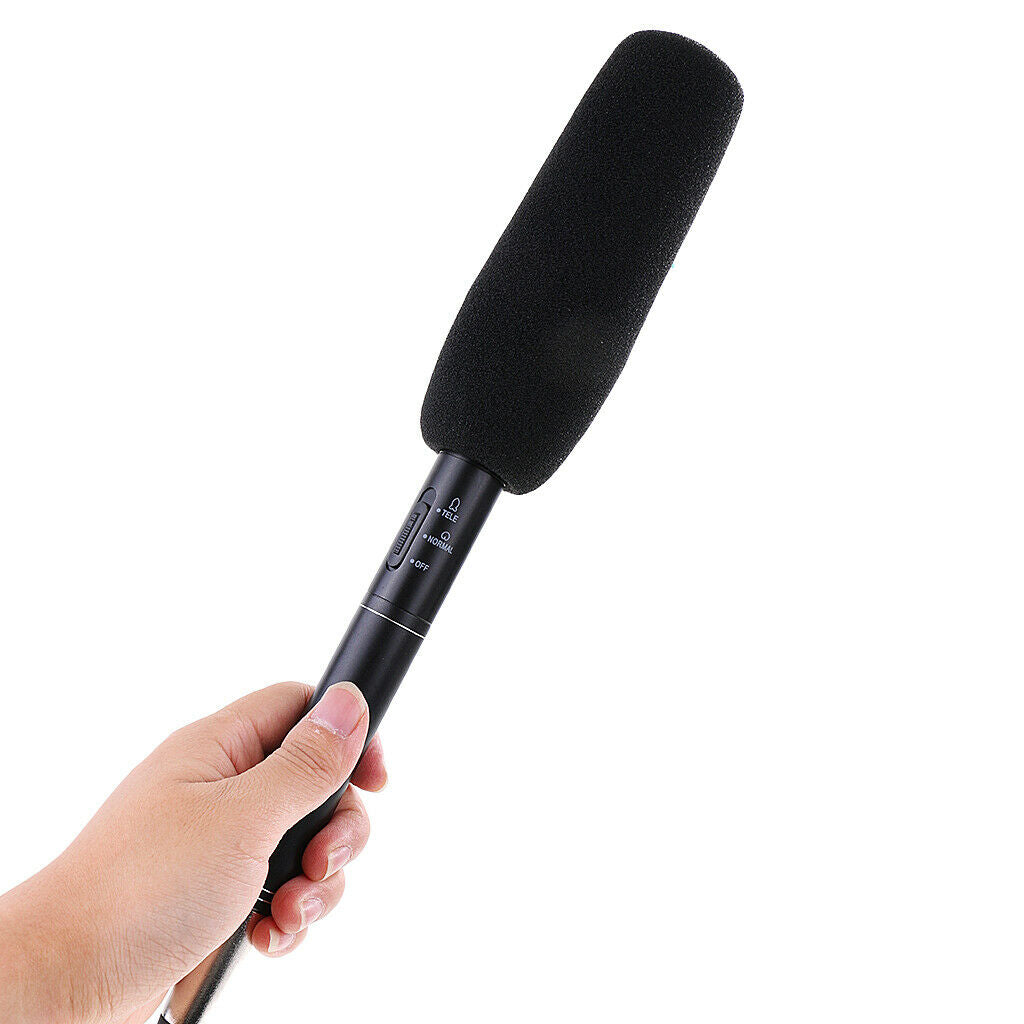 Professional Interview Microphone Unidirectional Recording Microphone Set Black