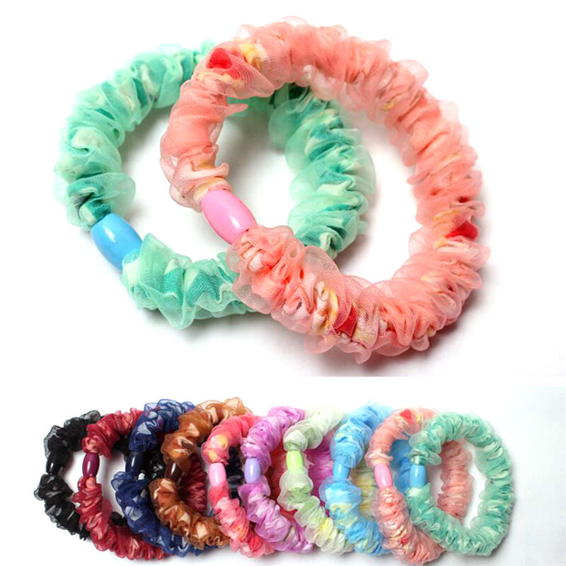10x Girl Elastic Hair Ties Band Rope Ponytail Holder Hair Accessory Ho.l8