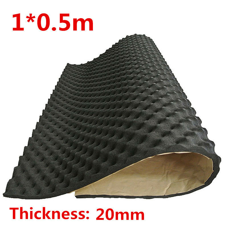 Universal 20mm Car Deadening Proofing Hood Sound Shield Absorber Acoustic Foam