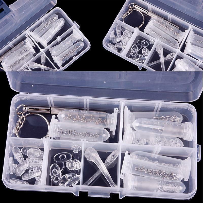 Screw Nut Nose Pad Optical Repair Tool Assorted Kit Set For Eyeglass Sun Glasses