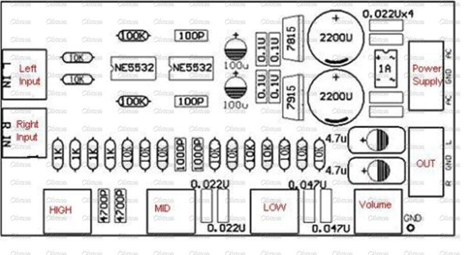 NE5532 Volum Control Audio Power Amplifier PCB Board / DIY New