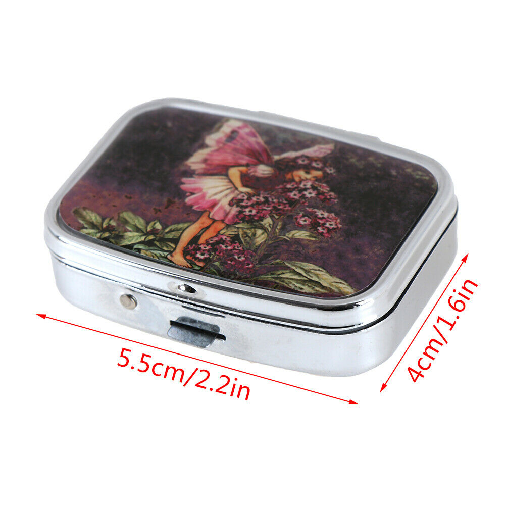 Portable Pocket Metal Pill Box Medicine Storage Container Holder Organize.l8