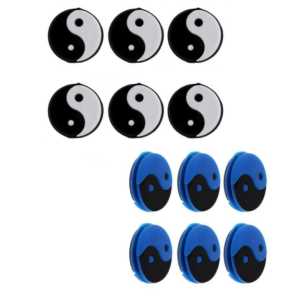 6 Pieces/Pack Tennis Racquet Vibration Dampener Shock Absorber Damper Gifts