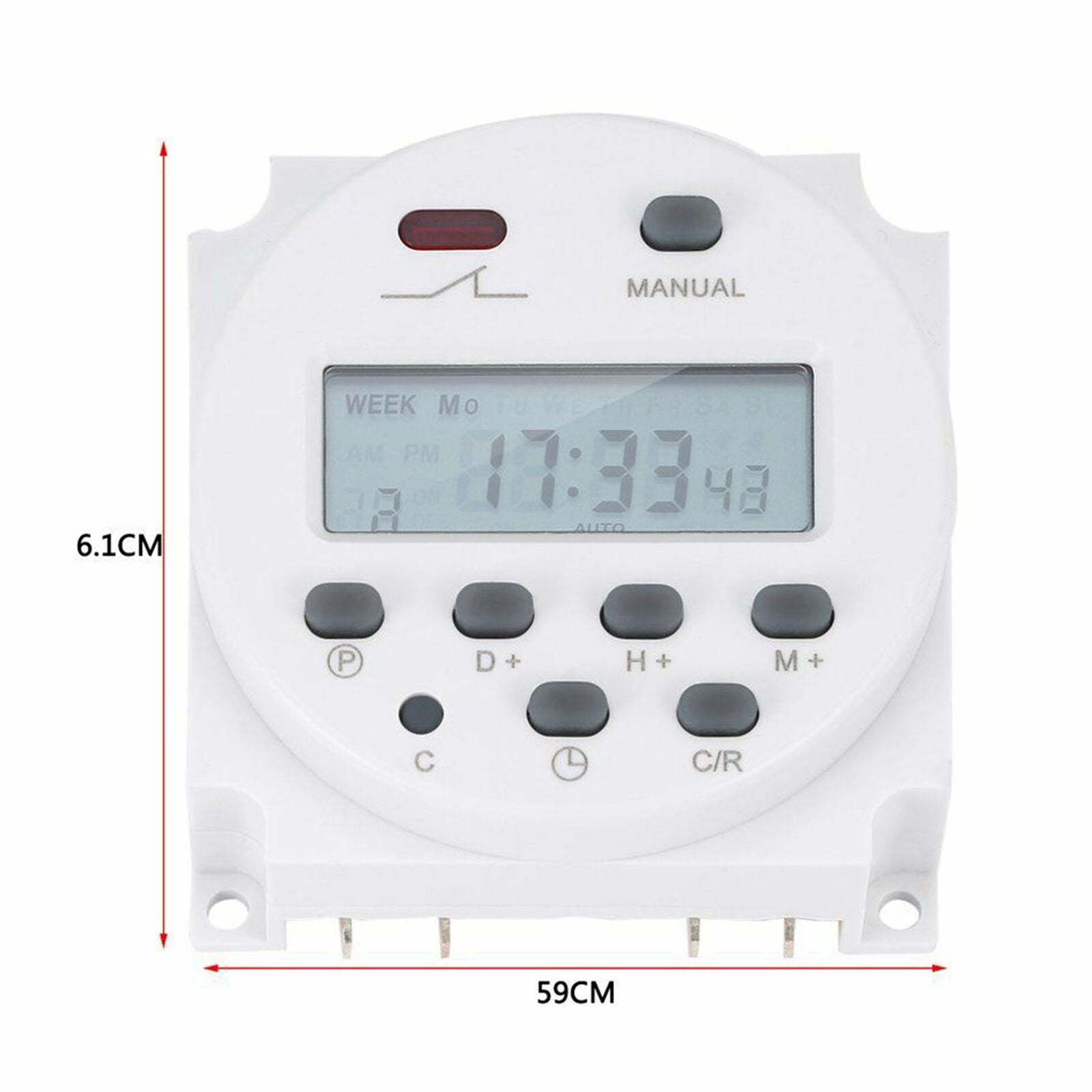 DC 12V Digital LCD Power Programmable Timer Time switch Relay 16A