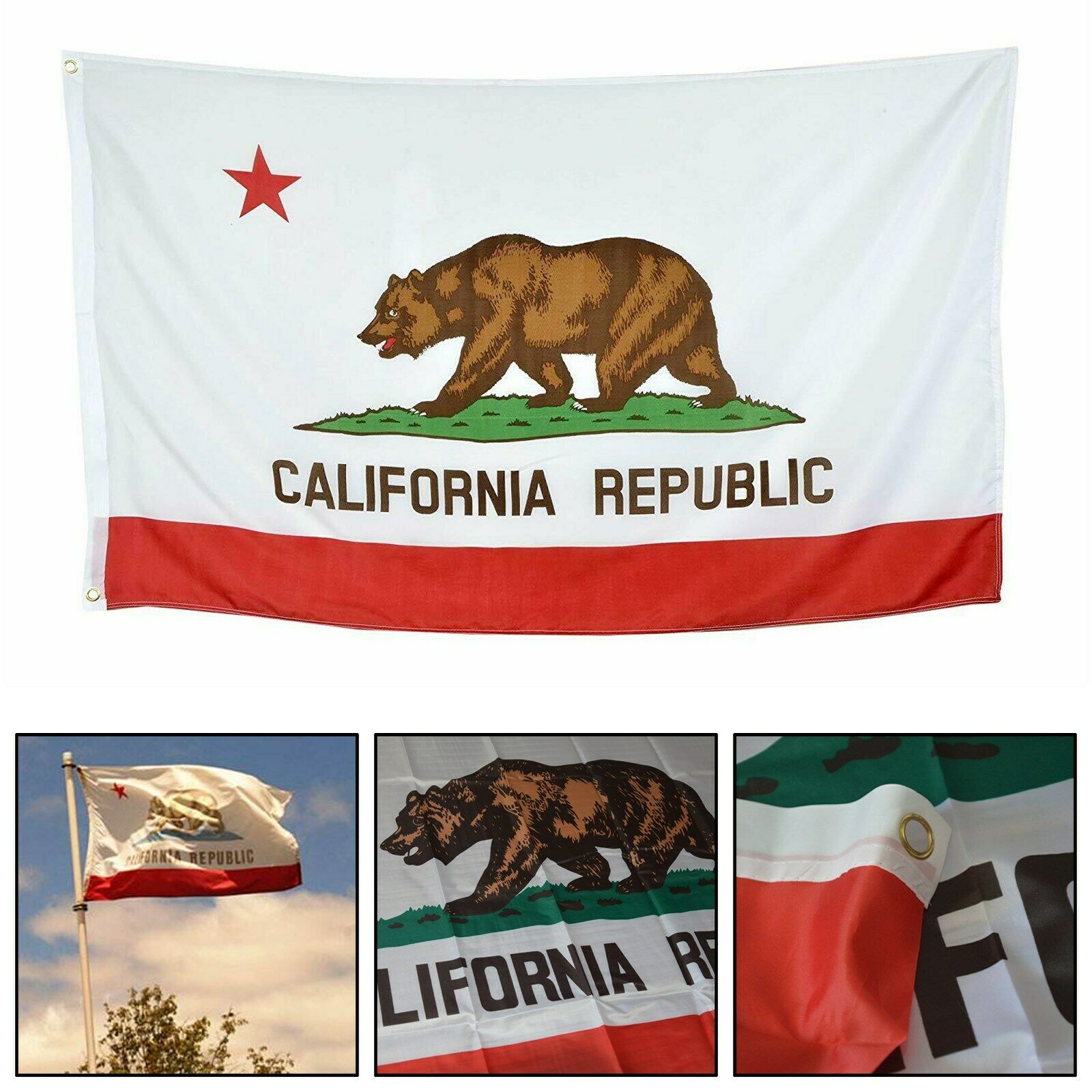 State of California Republic BIG Flag 3x5FT Polyester Indoor Outdoor US