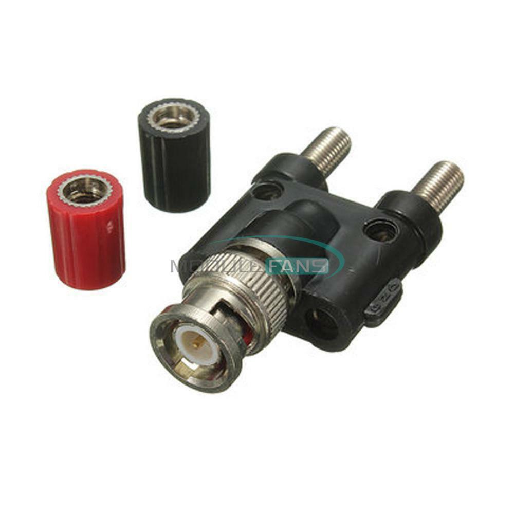 Adapter BNC Male Plug to Two Dual Banana Binding Female Connector Durable