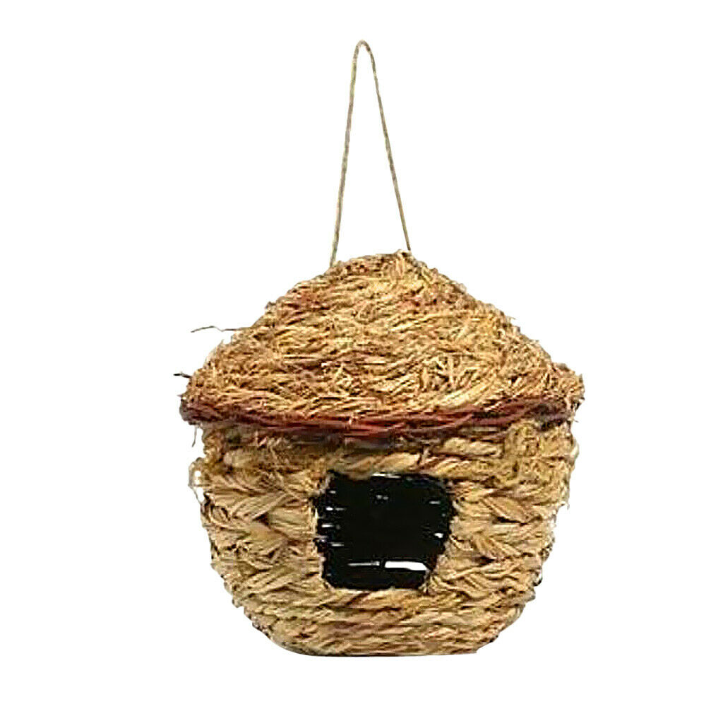 2pcs Hanging Cockatiel Bird Nest Hatching Breeding Nest Pet Grass Cave