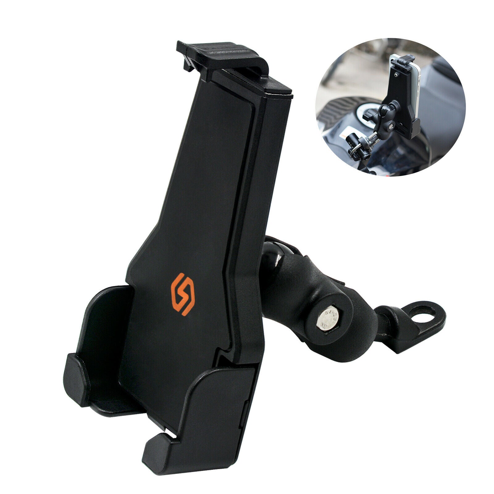 For Motorcycle Electric Car 360° Adjustable Phone Holder Wireless Charging Stand