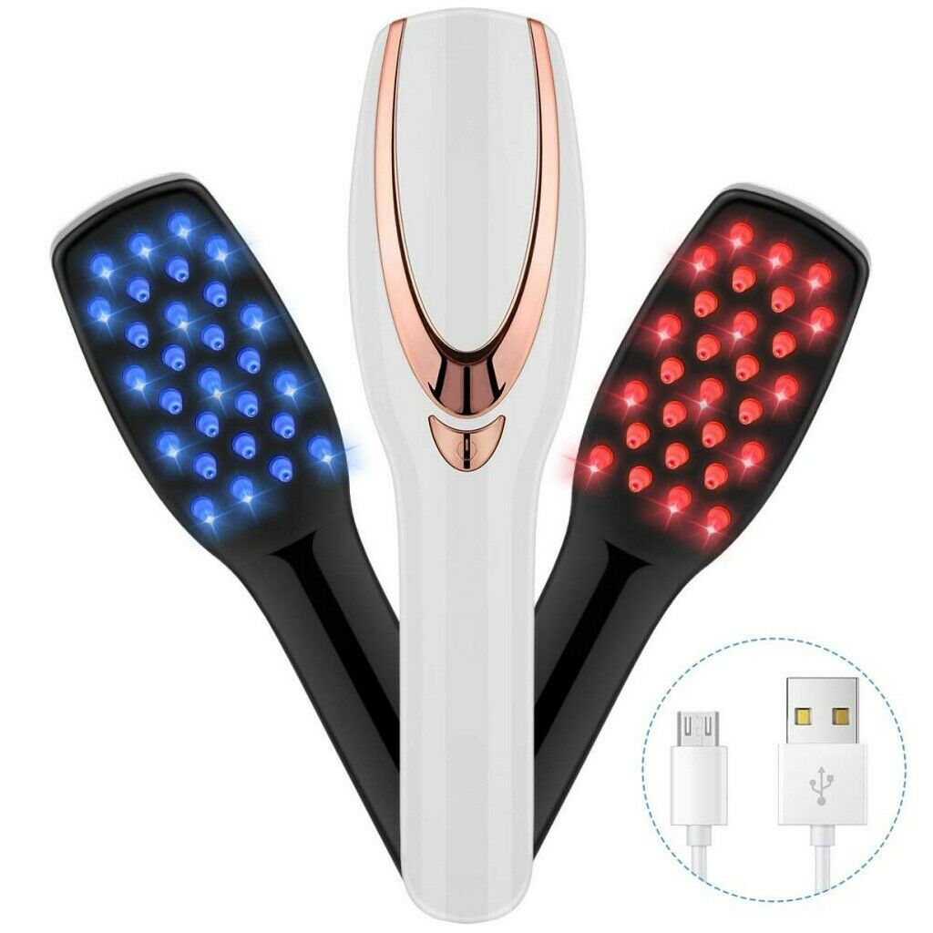 Electric Phototherapy Massager Comb Portable Scalp Vibration Hair Brush Massage