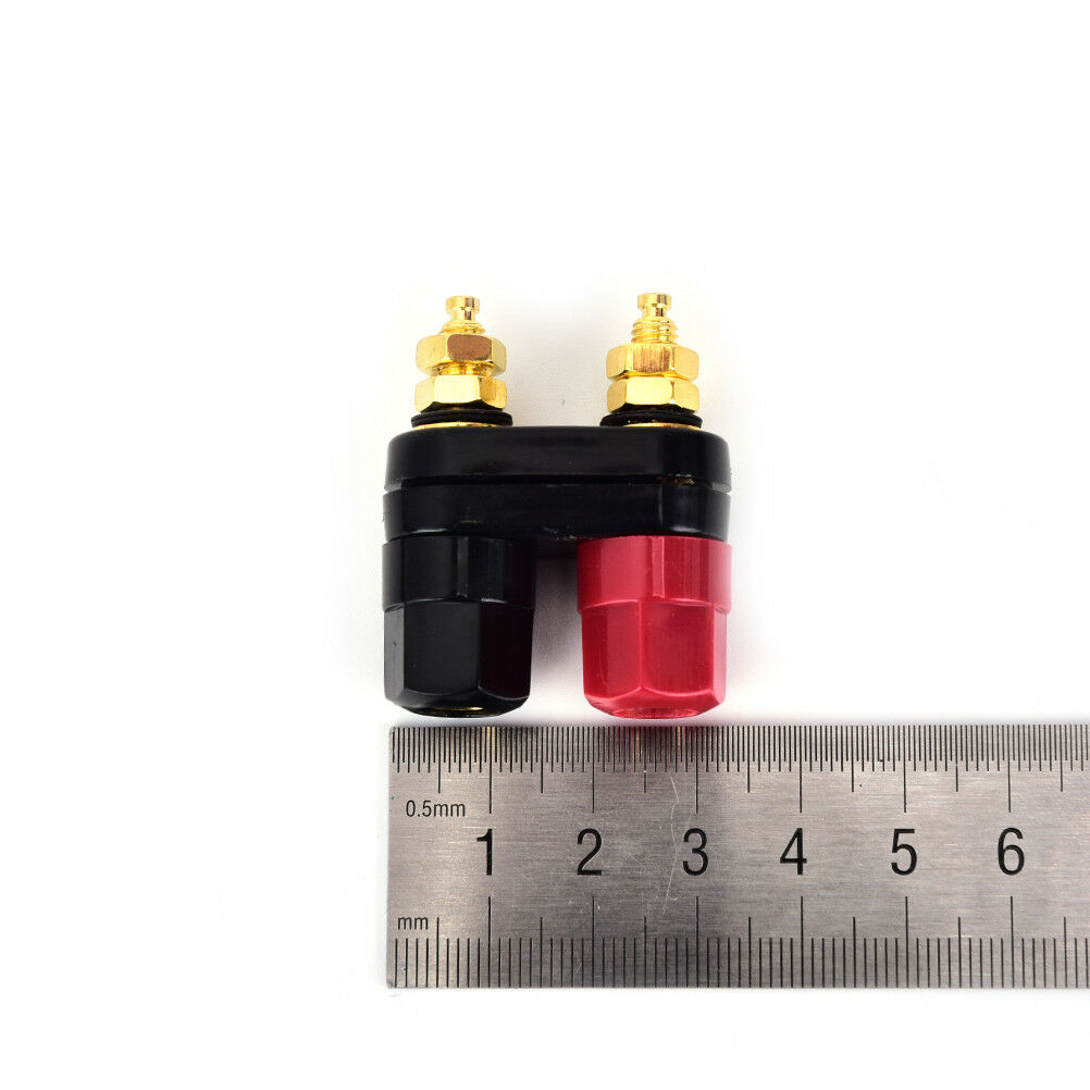2pcs banana plugs couple terminals red black connector amplifier binding post SJ