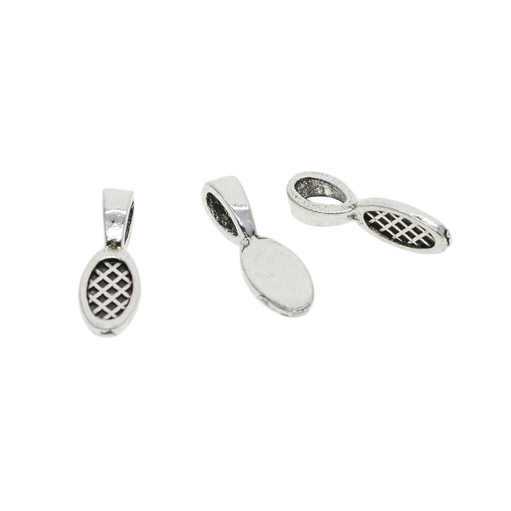 50PC Oval Glue on Jewellery Bails Setting Bail FOR Necklace Pendant Earring