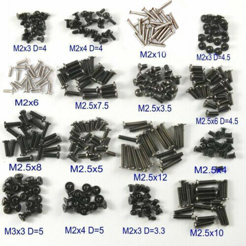 320pcs M2 M2.5 M3 Machine Screw Set for Laptop Keyboard Hard Disk Motherboard