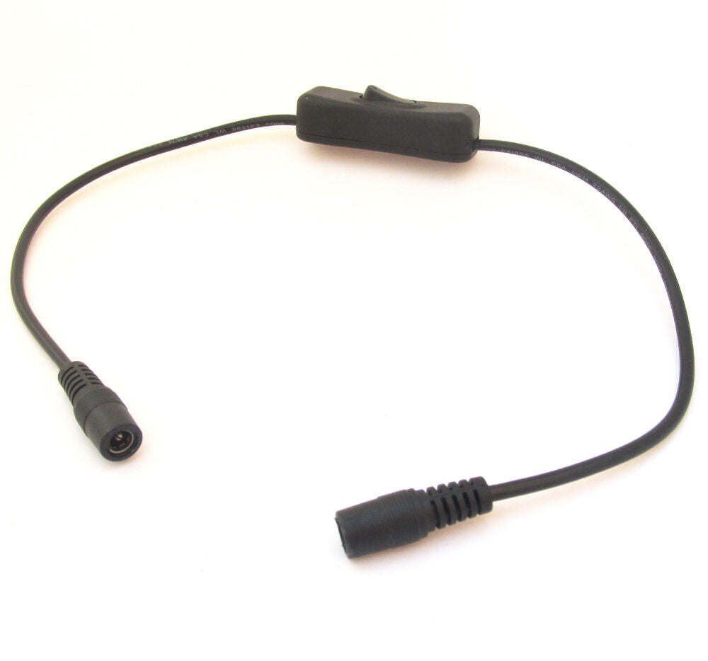 10pcs 50cm 5.5x2.1mm 5521 Female to Female DC Power Cable With On/Off Switch