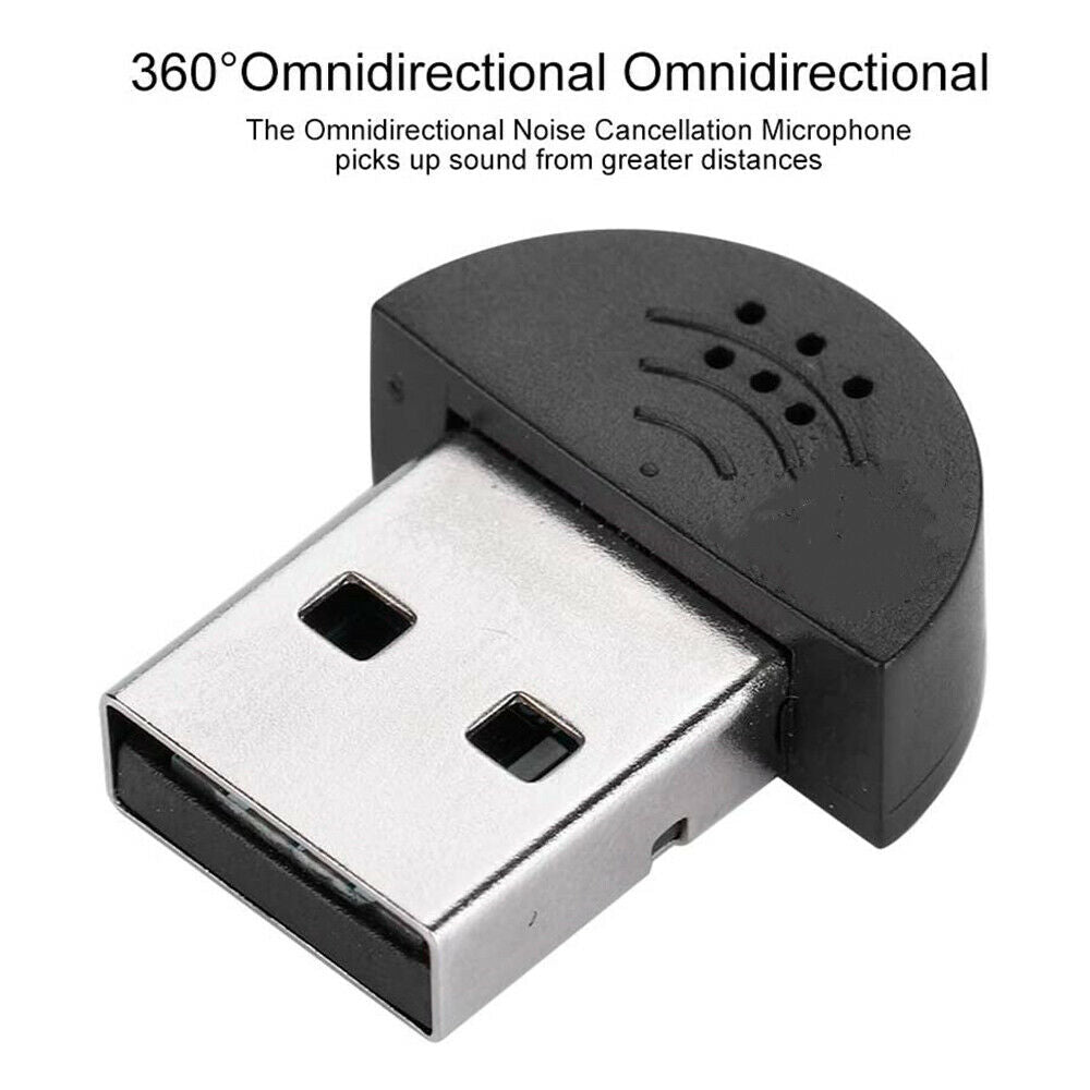 Mini USB2.0 Microphone Mini Studio Speech Microphone Recording Audio MIC Adapter