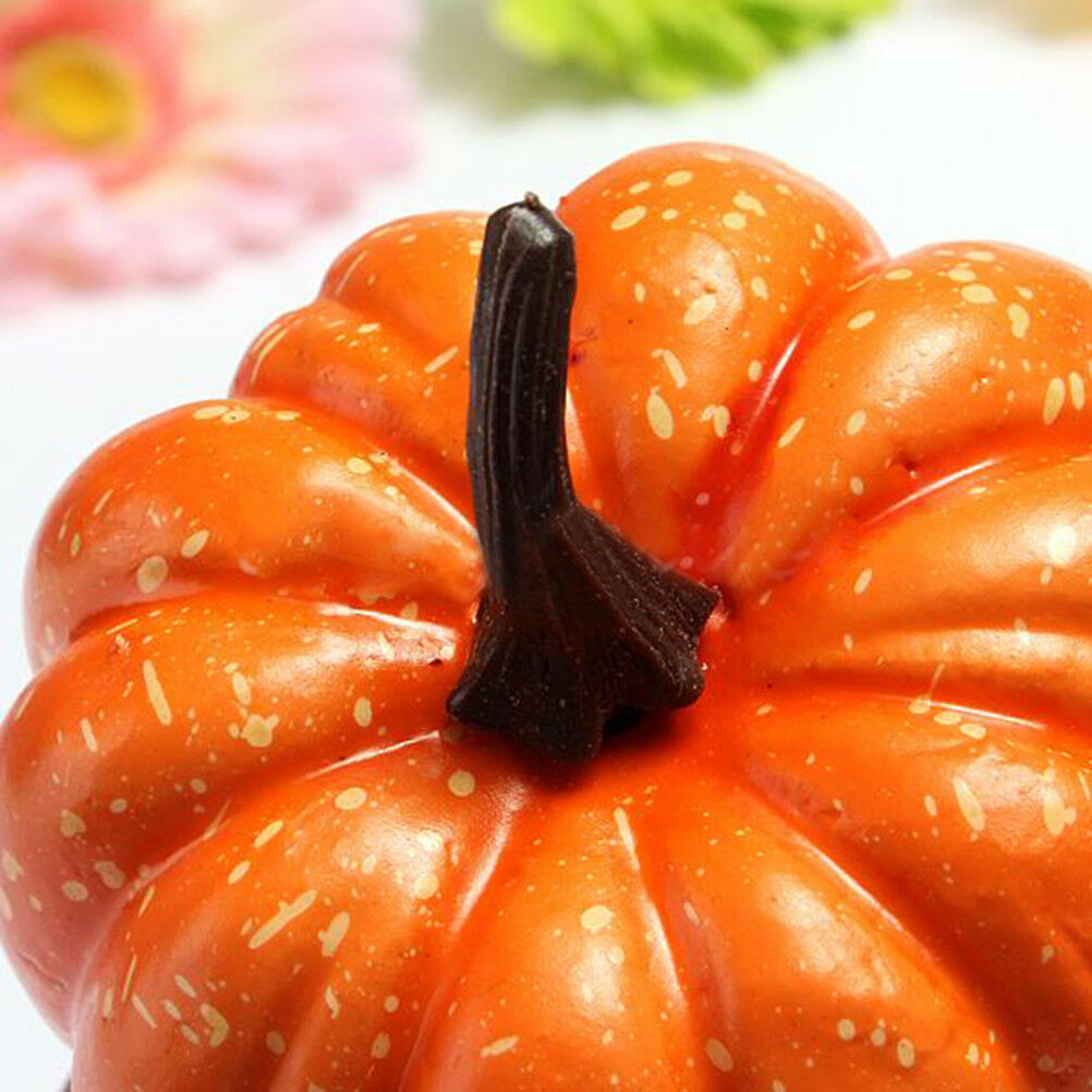 2Pcs Plastic Yellow Pumpkin Large Vegetable Creative Party Decorativ.l8